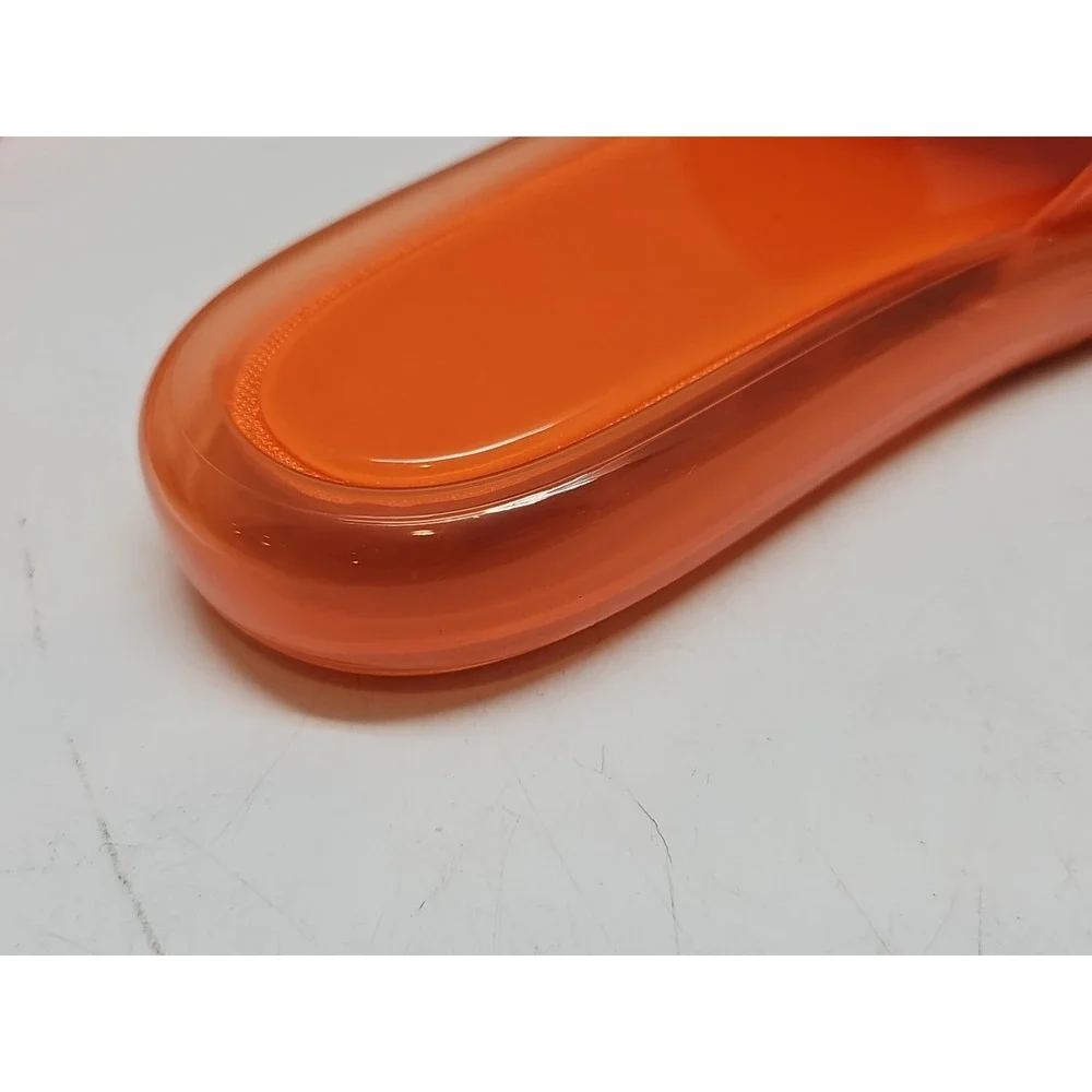 Tory Burch Bubble Jelly Slides Fluorescent Orange (Size 6B)